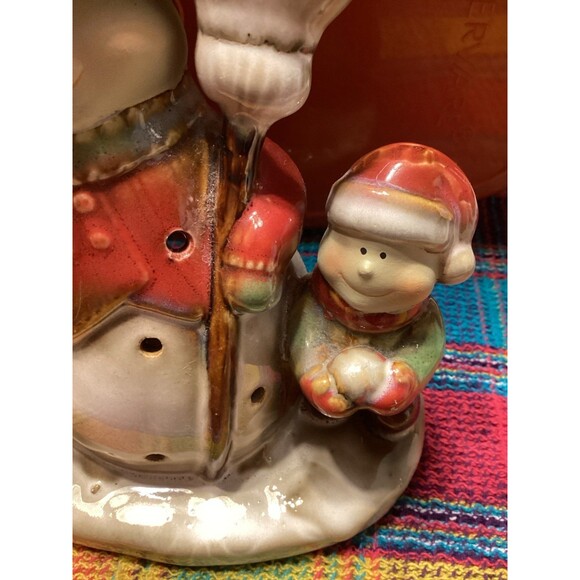 Yankee Candle Snowman &Kids Tea Light Candle Holder by Ronnie Walter Vintage - Picture 3 of 10